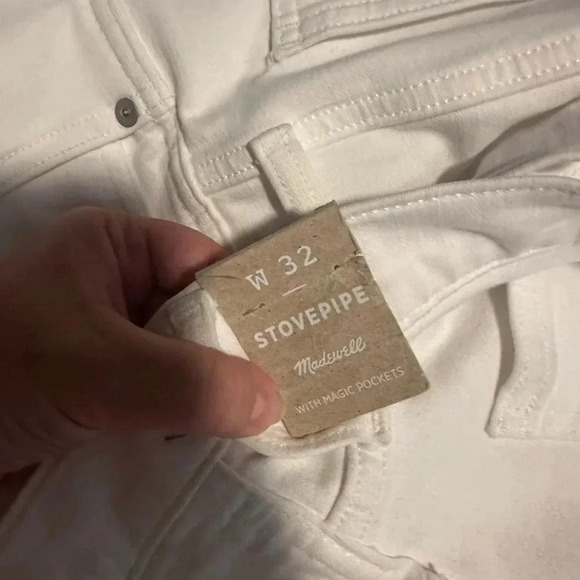 Madewell Women's Stovepipe Jeans in Pure White - Size 32 - Picture 7 of 7